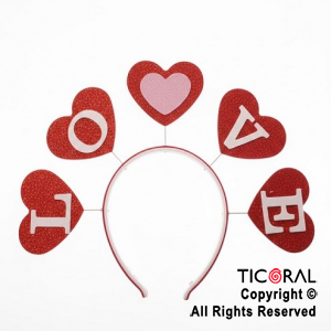 VINCHA LOVE CORAZON ROJO x 1